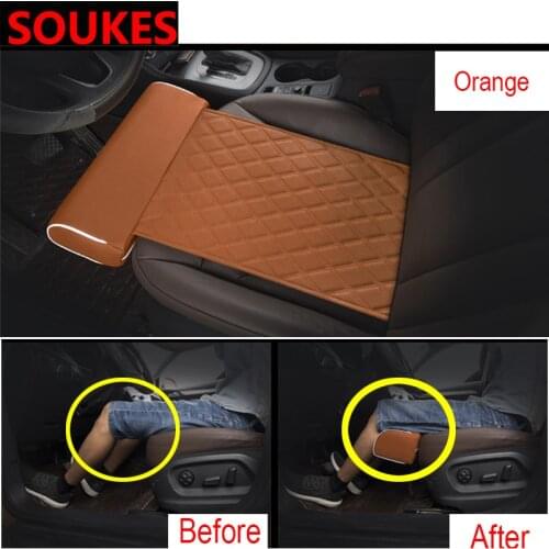 Leather Car Seat Leg Support Extension Mat Cover For Alfa Romeo 159 Kia Ceed Rio Cerato Sportage Subaru Foreste Impreza Saab