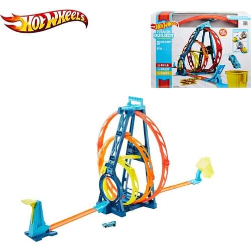 Hot Wheels Track Car Diecast Set Unlimited Triple Loop Kit Three Rings Challenge Combination Set Kids Toys Christmas Gift GLC96