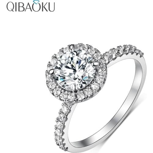 Petite Round Moissanite Engagement Ring 14K 18K White Gold Luxury Ring for Women Fine Jewelry Wedding Rings for Couples