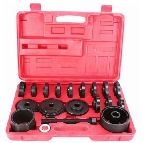 1Set 23Pc Front Wheel Hub Bearing Removal / Installation Tool Set Front Wheel Drive Bearing Puller Adapter Car repair tools
