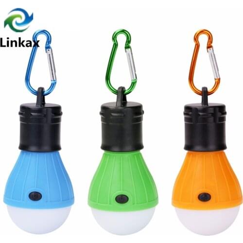 Newest Mini Portable Lantern Tent Light LED Bulb Emergency Lamp Waterproof Hanging Hook Flashlight For Camping Use 3*AAA
