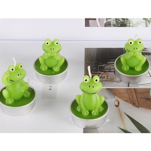 New Lucky Confession Candle Cute Animal Frog Candle Simulation Home Decoration Fairy Garden Home Accessories