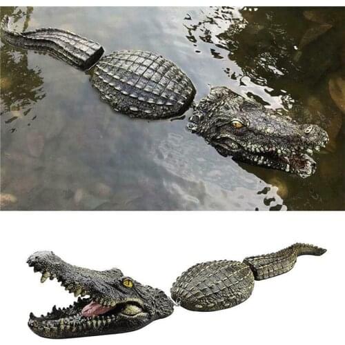 Floating Alligator Decoy Pool Pond Fake Crocodile Park Decor Floating Crocodile Water Decoy Alligator Sculpture Outdoor Statues