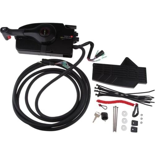 Outboard Motor Side Mount Remote Control Boxt Push Open for Mercury Outboard Engine with 15ft Harness - 703-48207