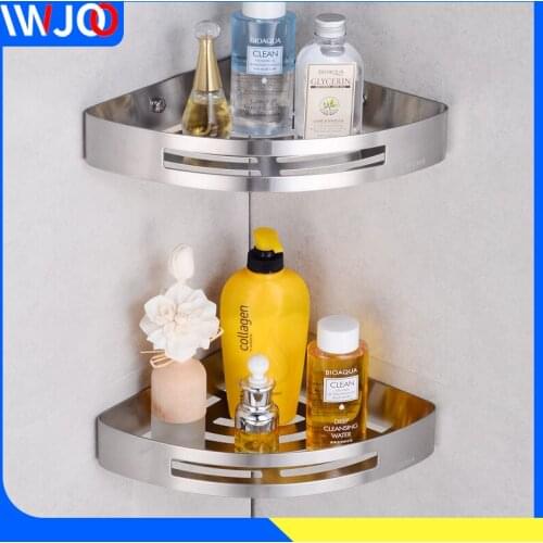 Bathroom Shelf Stainless Steel Organizer Corner Storage Holder Shelves Bathroom Accessories Shower Rack Basket Shampoo Holder