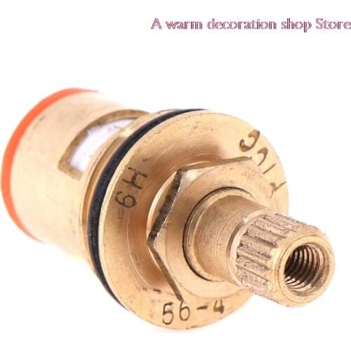 1/2" Replacement Brass Ceramic Disc Tap Valve Quarter Turn Cartridges Gland Insert 20 Teeth Bathroom Faucet Accessory Disc Valve