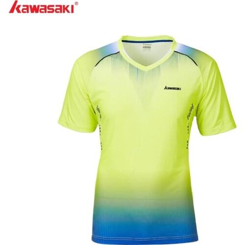 Kawasaki Child Sports T-shirt Family Matching Outfits Parent-child White Badminton T-shirt Short Sleeve ST-R4204