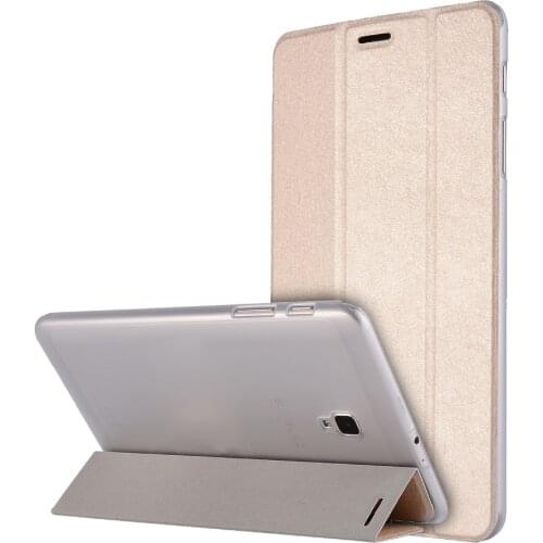 Silk Magnet Smart Cover Flip Stand PU Leather Case For Samsung Galaxy Tab A 8.0 2017 T380 T385 SM-T380 SM-T385 Funda +Film +Pen