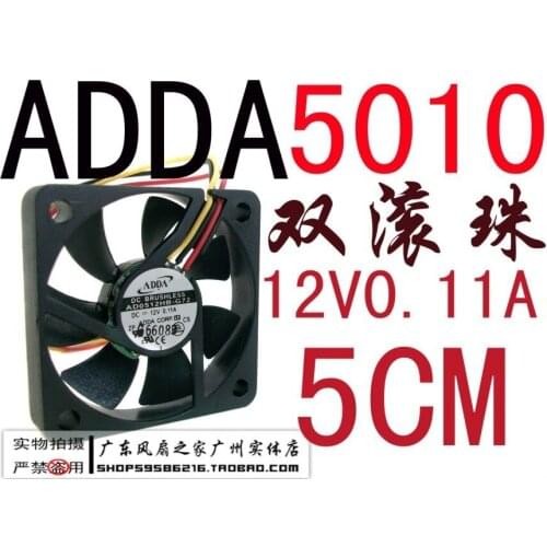For Adda 5010 5 dual ball bearing fan ad0512hb-g72 cpu fan