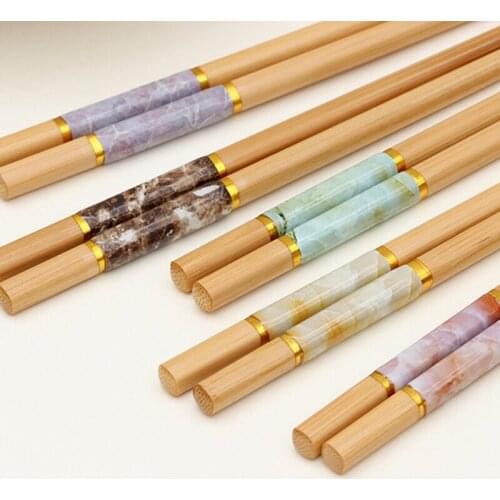 High-end household bamboo chopsticks set creative one person one pair of chopsticks creative anti-mildew portable tableware