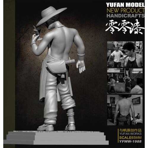 Yufan Model Original Resin Figure 65mm Zero Paint Resin Soldier With Platform Unmounted And Uncolored Yfww-1988