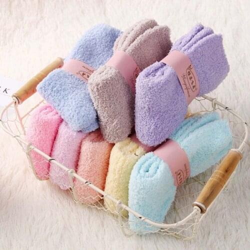 1Pair Women Cozy Velvet Socks Ladies Winter Warm Soft Fluffy Sleep Bed Socks Floor Feet Warmer Home Accessories Sox Gifts