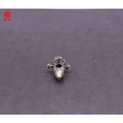 1PCS Retro Brass Submarine Knife Bead Outdoor EDC Tool Lanyard Pendant Survival Parachute Paracord Bead