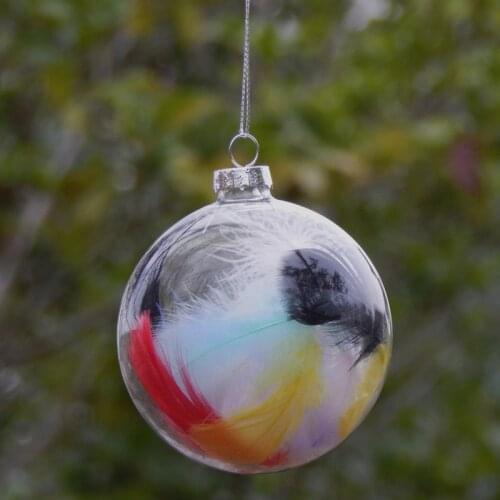 12pcs/pack Diameter=10cm Transparent Glass Pendant Christmas Day Glass Globe Wedding Decoration Glass Hanger