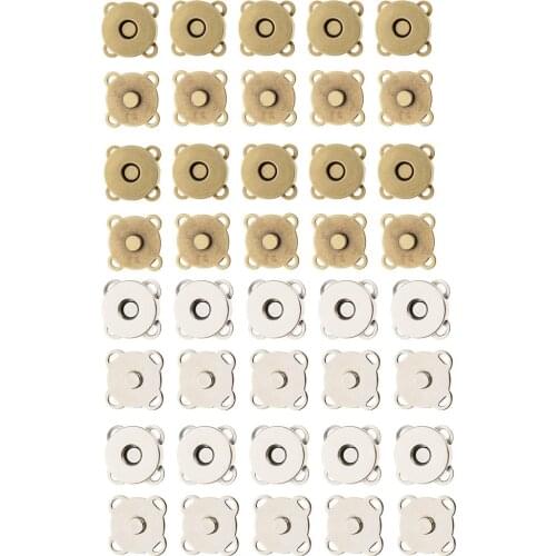 20 Pieces Magnetic Clasps Buttons Handbag Purse Wallet Craft Bags Accessories Parts Snap Closure Fasteners 14mm
