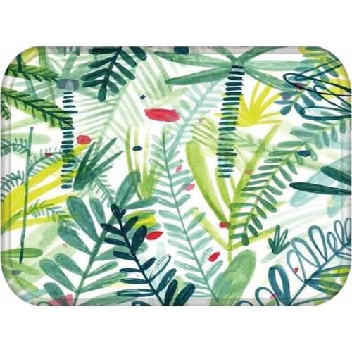 40x60cm Cute Diy Print Floor Mat Bathroom Ground Mat Slip Door Bath Pad Rug Living Room Kitchen Carpet Home Decor Leaf