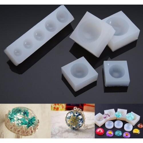 5PCS Silicone Jewelry Molds Making Pendant Ornament Resin DIY Craft Mould Sets For Clay Epoxy Resin