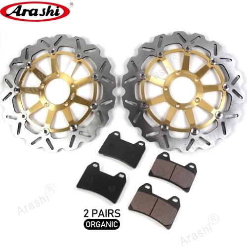 ARASHI CNC Front Brake Disks Rotors Floating Disc Brake Pads For DUCATI 848 2008 2009 2010 / Monster 1100 S 2009 2010