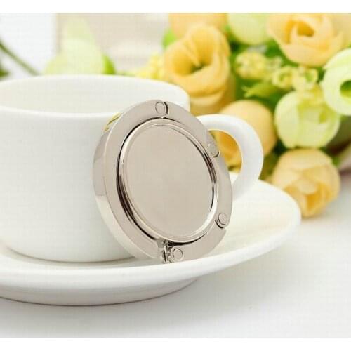 Free shipping,300PCS Blank DIY Foldable Handbag Hanger Bag Purse Hanger folding Hook Holder for Restaurant Table