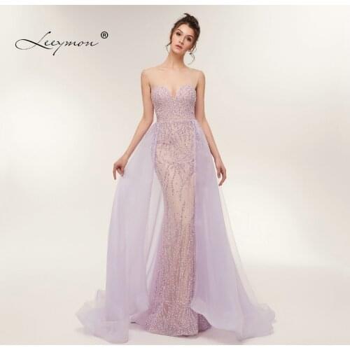 Free Shipping Heavy Beaded Sexy Trumpet Evening dress 2020 Open Back Sleeveless Sparkly Crystals Prom Dress Custom Made