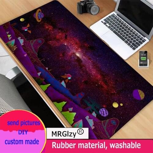MRGLZY animation big gaming mouse pad RGB game accessories table mat natural rubber non-slip household carpet mat LED waterproof
