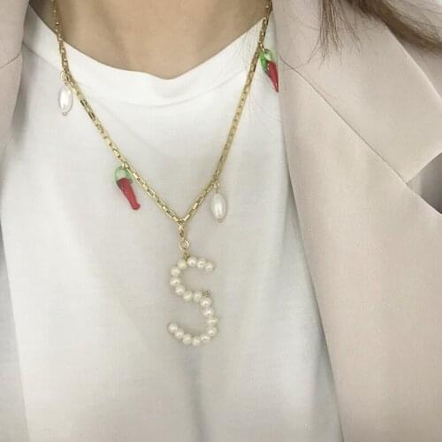 Alphabet Pendant Gold Color Chain Necklace 26 Letter Pendant Accessories Simple Fashion Women Add Charm Jewelry unique necklace