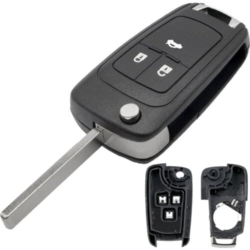 3Buttons Car Key Fob Case Shell Replacement Flip Folding Remote Cover Fit for Opel Vauxhall Astra Insignia Vectra Corsa Zafira