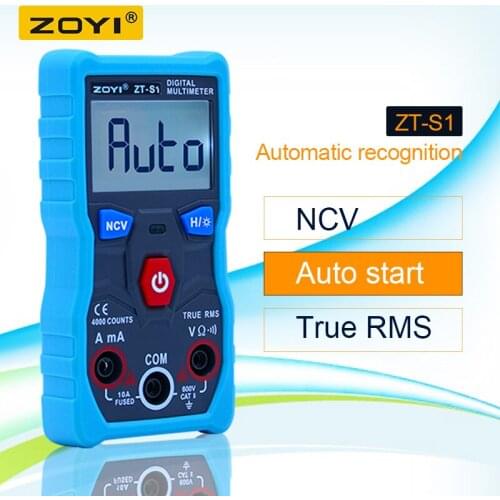 ZOYI ZT-S1 Digital Multimeter Auto Range True rms Mmultimetro automotriz with NCV DATA HOLD LCD backlight display