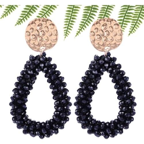 Statement New Design Oorbellen Handmade Crystal Beads Water Drop Earrings For Women Ladies Party Gifts Wedding Jewelry Wholesale