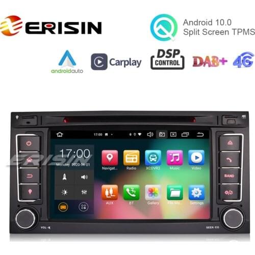 Erisin ES8156T 7" Android 10.0 Car DVD for VW T5 Multivan TOUAREG DSP CarPlay & Auto GPS TPMS DAB+ 4G 64G