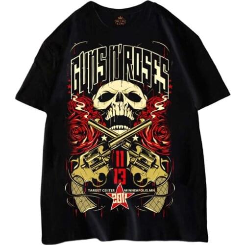 GUNS N ROSES T Shirt 2011 High Quality Cotton Punk T-Shirt Men Women Black Tshirt Tops T Shirts Oversized Mens T Shirts Clothing