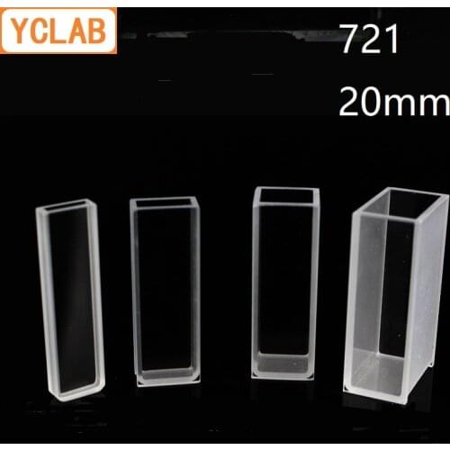 YCLAB 20mm Cuvette 721 Glass Cell Colorimeter Laboratory Chemistry Equipment