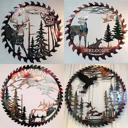 Elk Saw Blades Decorative Metal Art Decoration Home Crafts Decorations