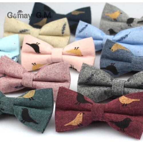 Fashion Suits Cotton Bowtie for Men Casual Print Bow Tie for Wedding Adult Neck Tie Gravatas Slim Masculina Cravats Neckwear