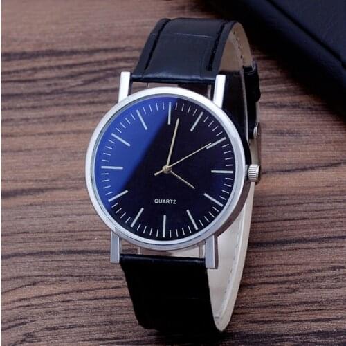 Men watch Business sport Watches Clock Quality Fashion Numerals Faux Leather Analog Quartz gentleman Bracelet Gift