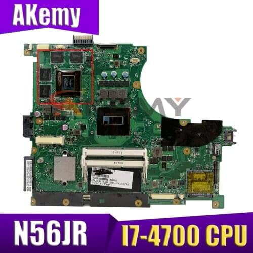 N56JR EDP motherboard I7-4700 CPU for ASUS N56JR N56JK N56J N56 Laptop motherboard N56JR N14E-GL-A1 notebook mainboard test OK