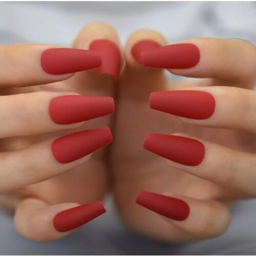 Optional Pure Color Medium-Coffin Mixed Nails Full Cover Nails Gelx Nails Wholesale Fingernails Simple Design Echiqnail