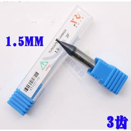 New sharp tungsten steel end milling cutter 1.5MM 3 teeth multi-function vertical key matching machine drill key groove milling