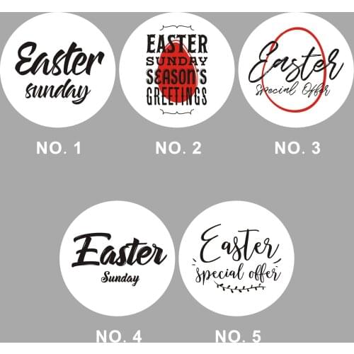 Wholesale 320PCS 2.5CM DIY Pattern Wrapping Sticker Self Adhesive Celebrate Happy Easter Packing Circular/Round Sticker