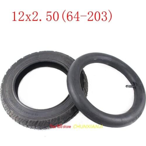 12x2.50 (64-203) Pneumatic Wheel Tire High-Quality 12-inch Electric Bicycle Tyre Inner Tube 12*2.50 tyre