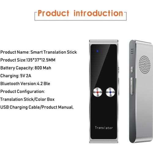 Portable Smart Translator Handheld Travel Voice Interpreter Business Multi Language Translation Stick