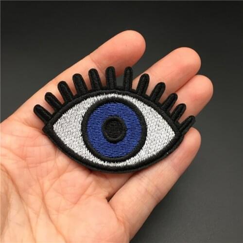 Eye Size: 6.6x4.6cm DIY Stripes for Clothing Embroidery Patch Iron on Badge Sewing Clothes Stickers Applique Decoration