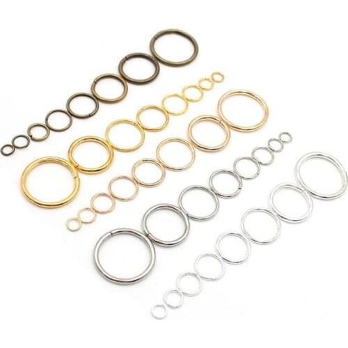 4 5 6 7 8 10 12mm Metal Jewelry Finding Open Single Loops Jump Rings Split Ring Connector for Diy Jewelry Making
