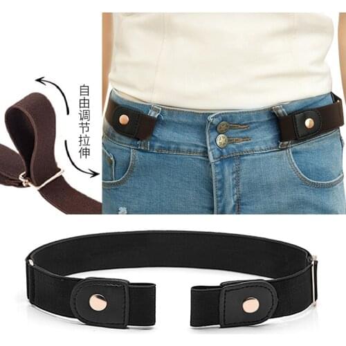New Unisex Buckle-Free Elastic Belt For Jeans Pants Dress Stretch Waist For Women Men No Buckle Without Buckle free Belts