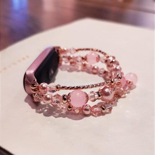 Suitable forXiaomi 5 Strap Decorative Wristband 5th Generation Pearl Watch Replacement Belt Sports 5th Generation Bracelet Chain