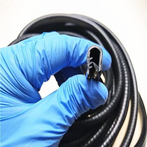 Low price sold length 5m black color 17*10mm 504U5 U type rubber sealing strip for cars or table etc