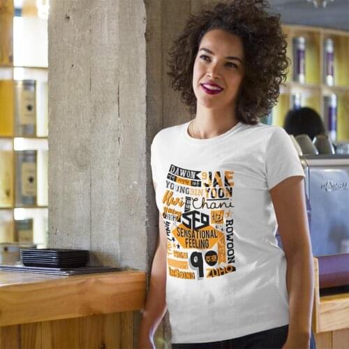 Sf9 T-Shirt SF9 COLLAGE T Shirt Kawaii Black Women tshirt 100 Cotton O Neck XL Printed Short Sleeve Casual Ladies Tee Shirt