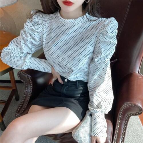 Блузки в горошек Side With Me China At AliExpress