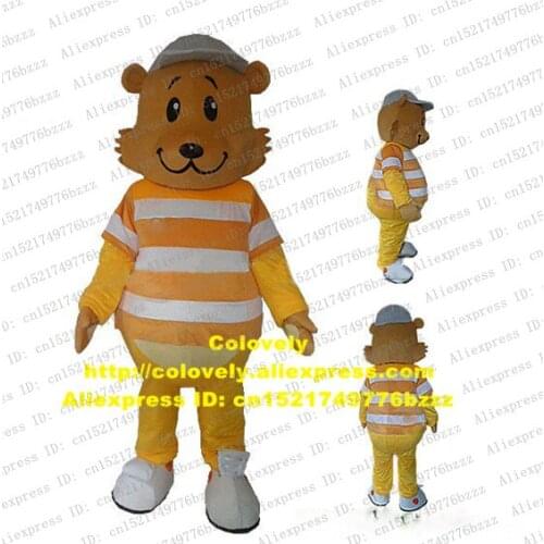 Smart Brown Ursus Arctos Brown Bear Mascot Costume With Bright Black Clear Eyes Small White Nose White Shoes No.4880 Free Sh