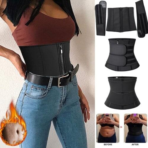 Women Workout Waist Trainer Corset Sauna Waist Trimmer Belt Compression Neoprene Body Shaper For Weight Loss Shapewear